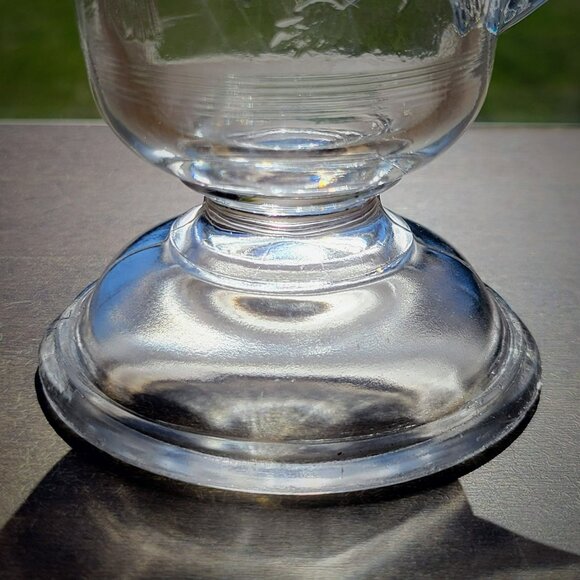 Antique EAPG Glass Creamer Cardinal Bird on Tree, Vintage Pressed Glass USA Made - Picture 5 of 12